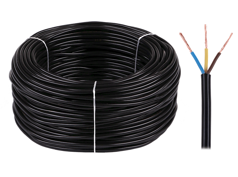 Przewód elektryczny OMY 3x1 300/300V czarny