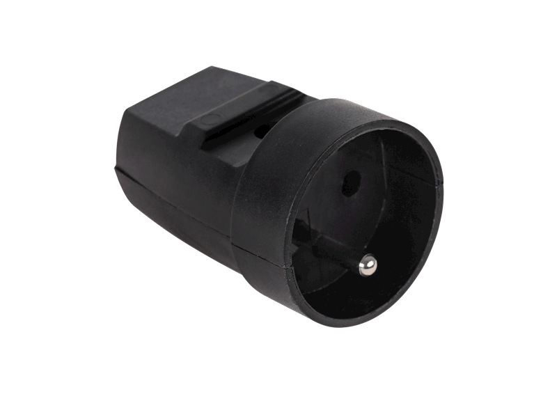 Gniazdo z uziemieniem G-10 czarny