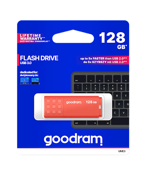 Pendrive Goodram USB 3.2 128GB pomarańczowy