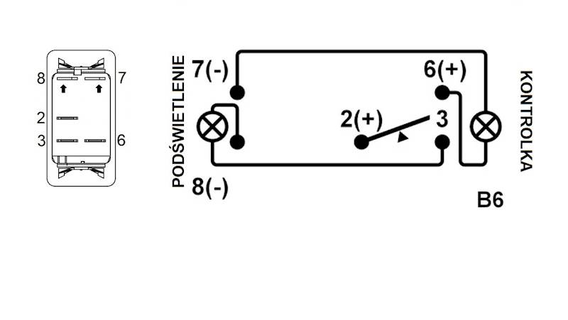 Przełącznik carling 12-24V ON-OFF pomarańczowy