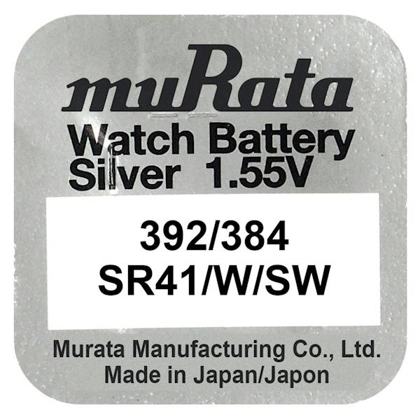 384 Bateria srebrowa SR41 AG3 392 SEIKO lub MURATA