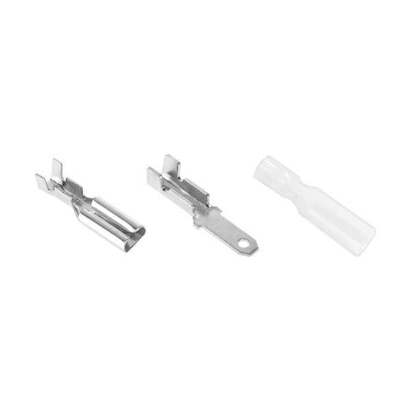 Płaski konektor 2,8mm żeński i męski z koszulką