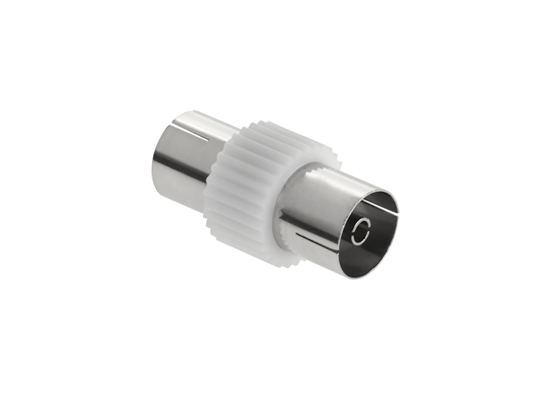 TV Adapter IEC gn/gn beczka metal/plastik