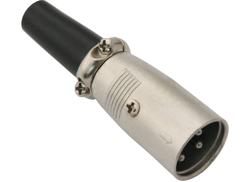 XLR-3W Wtyk mikrofonowy XLR na przewód metal