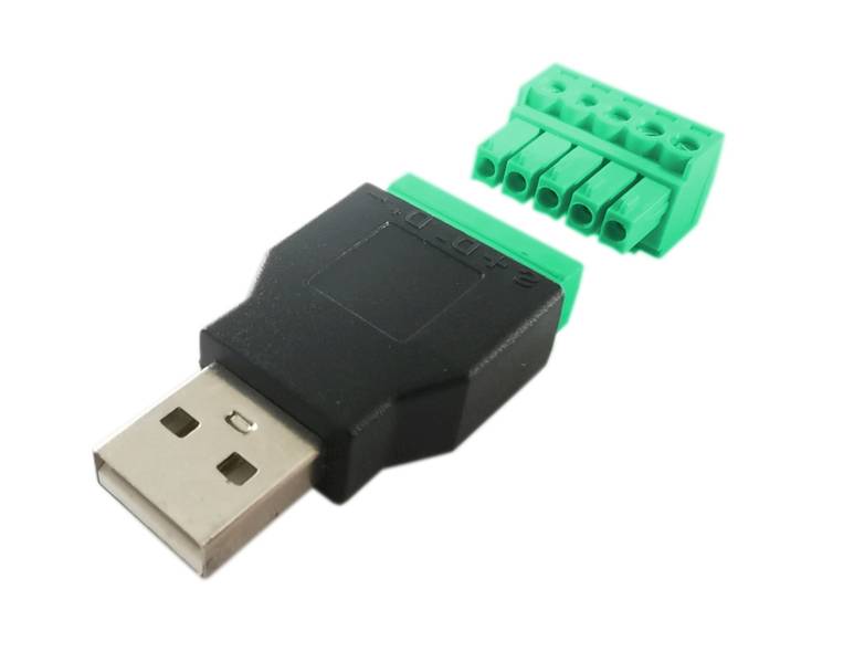 USB-A Wtyk  na przewód 5pin szybkozłącze ARK