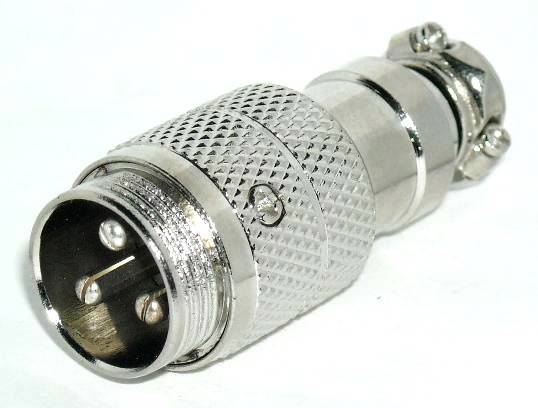 MIC343 Wtyk mikrofonowy męski na przewód 3pin