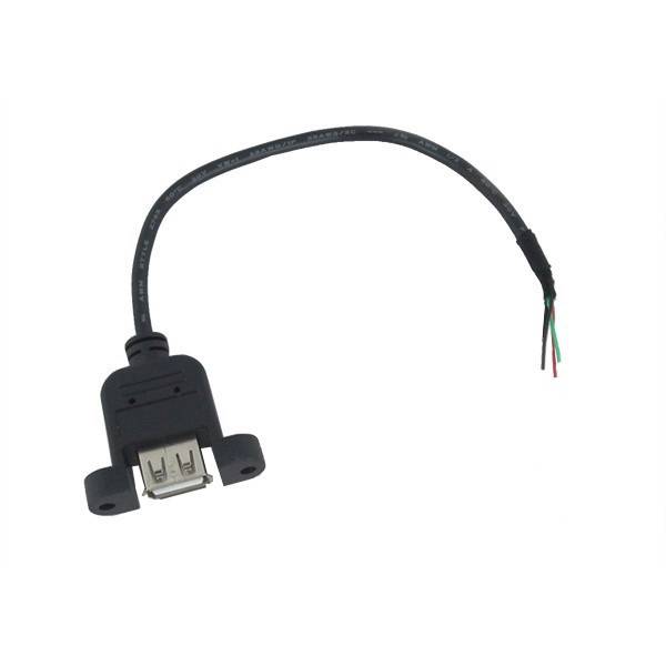 USB-A Gniazdo na panel z przewodem 30cm