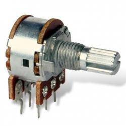 Potencjometr węglowy liniowy stereo RV16 2 x 50K