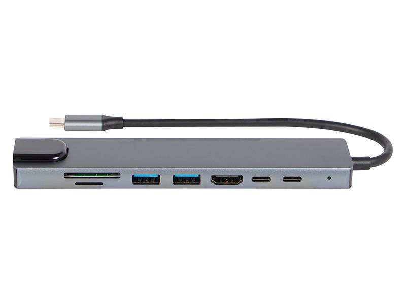 Karta sieciowa HUB USB-C wt/gn RJ45, HDMI, USB