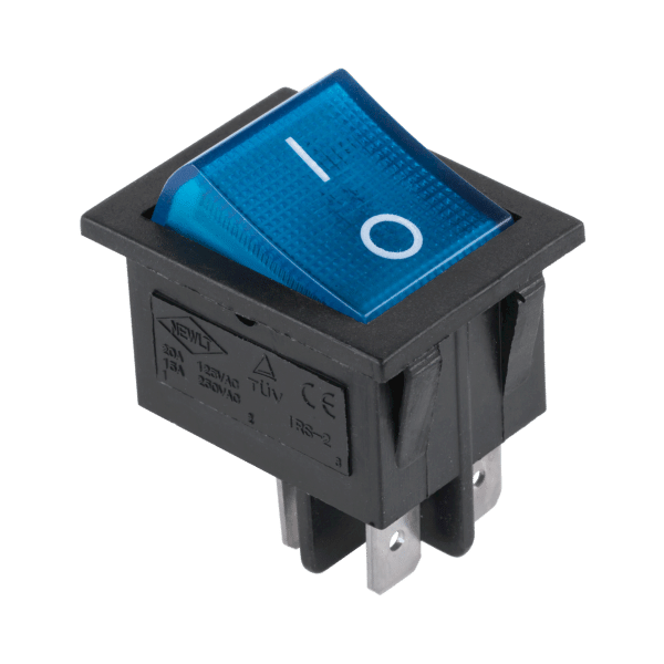 Przełącznik KCD4 ON-OFF 4pin niebieski 