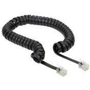 Przewód spiralny do słuchawki 2,1m czarny