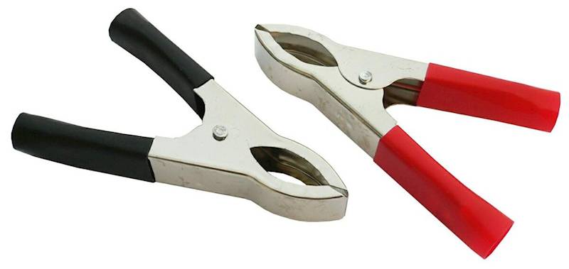 Krokodyl 75mm kolor czarny i czerwony 2szt.