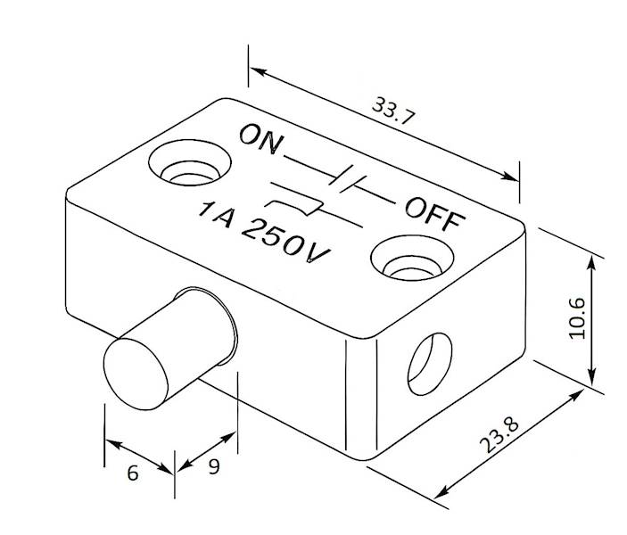 Wyłącznik krańcowy drzwiowy 1A 250V