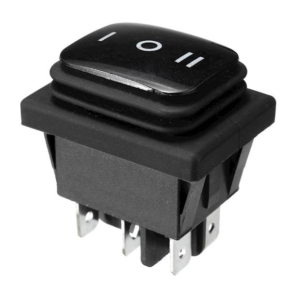 Przełącznik chwilowy KCD4 (ON)-OFF-(ON)  6pin IP65