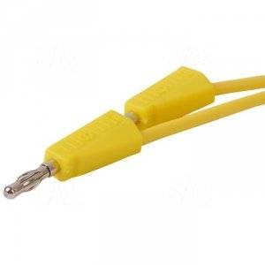 Przewód pom. banan-banan 4mm 20A żółty