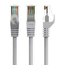 Przyłącze patchcord UTP cat6;  1m miedziany szary
