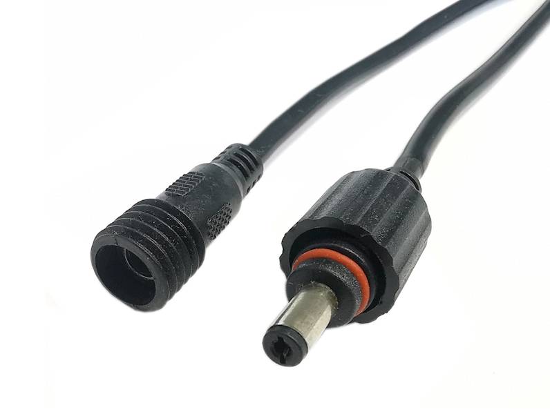 DC 5,5/2,1 Komplet wtyk+gniazdo l=40cm wodoodporne