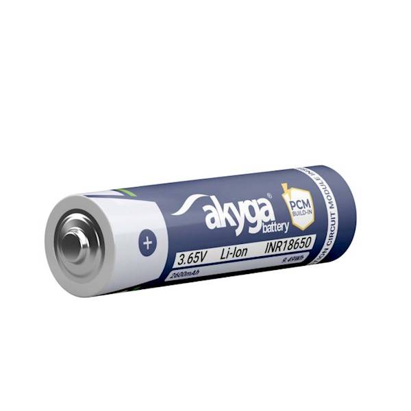 18650 2600mAh 18,3x65mm z zabezpieczeniem AKYGA