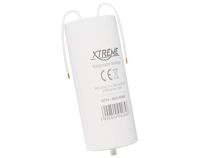  80uF 450V Kondensator do silników przewody 55x128