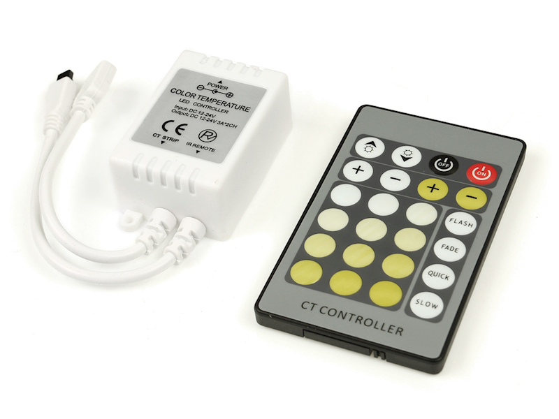 Sterownik taśmy LED biały WW+CW IR