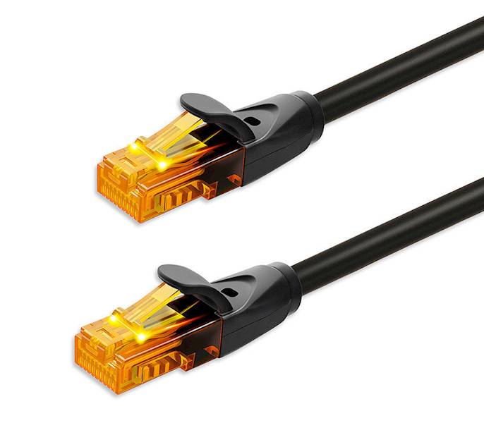 Przyłącze patchcord UTP cat6; 20m czarny