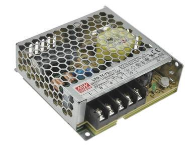 12Vdc 6A Zasilacz modułowy MEAN WELL LRS-75-12