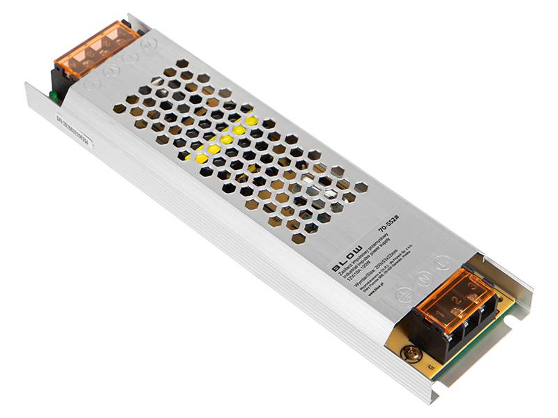 12Vdc 10A Zasilacz 120W 226×53×18mm 