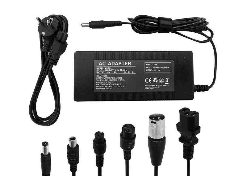 Zasilacz ładowarka 42V / 2A 84W wtyk: zestaw