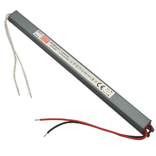 12Vdc  5A Zasilacz 60W 311×18×18 IP67