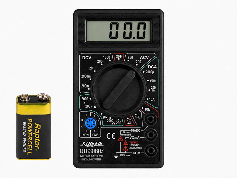 Miernik cyfrowy DT830BUZ XTREME BLACK