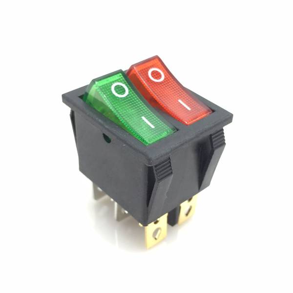 Przełącznik klawiszowy podwójny ON-OFF 6pin 