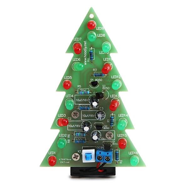 Zestaw KIT Choinka LED 9V do montażu