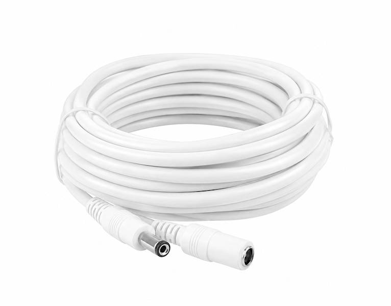 DC przedłużacz, kabel 5,5/2,1 wt/gn 3m biały AWG24