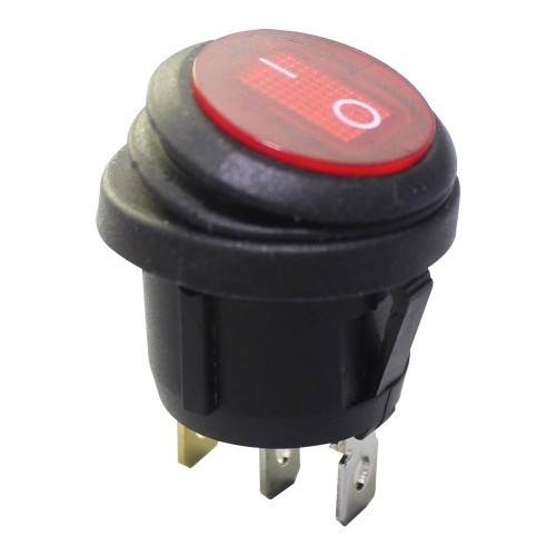 Przełącznik okrągły fi=20 ON-OFF czerwony IP65 