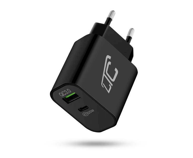 Ładowarka USB-C + USB-A 5-12V PD 20W