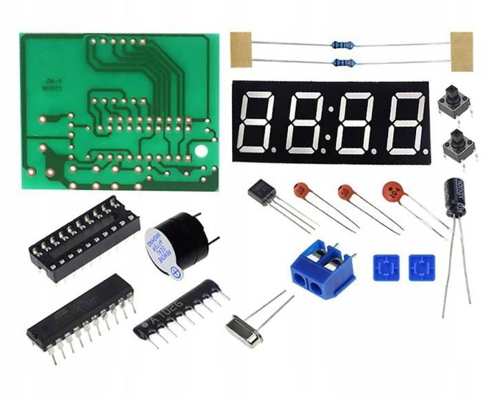 Zestaw KIT Zegar LED 5V AT89C2051 czerwony
