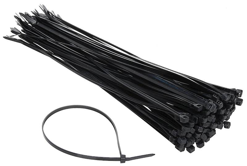 TAŚMA KABLOWA UV 100 X 2,5 - czarna po 100 szt.