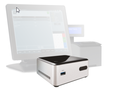 Zestaw komputer IcePOS- Intel NUC z systemem POS.