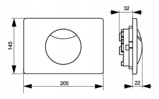 przycisk spustowy 2-funkcyjny Sanit S-703 biały