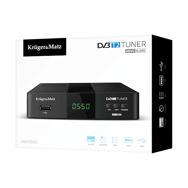 DEKODERY DVB-T2 KRUGER&MATZ KM0550D