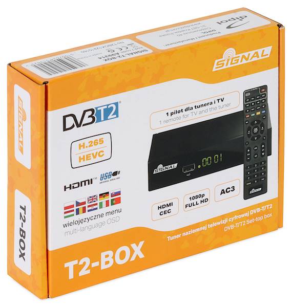 DEKODER SIGNAL T2-BOX DVBT-2 HEVC