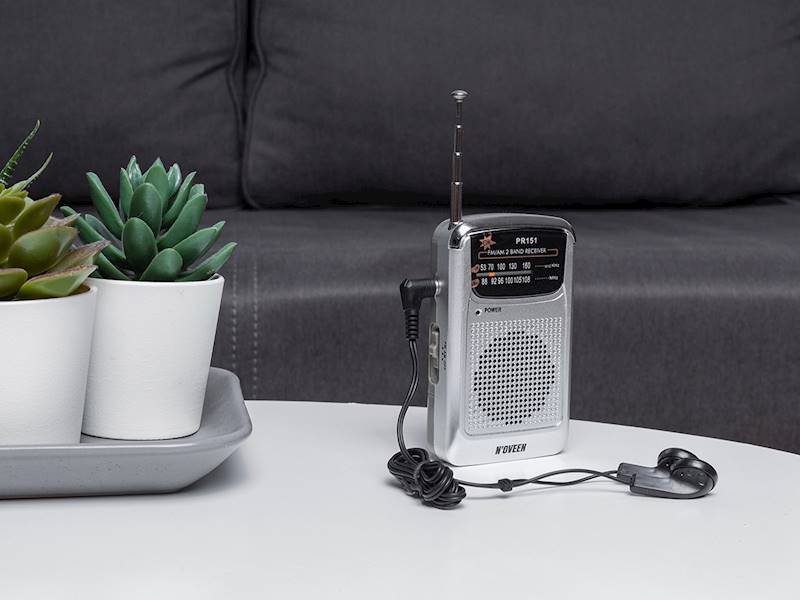 RADIO PRZENOŚNE N'OVEEN PR151/150 SREBRNY/CZARNY
