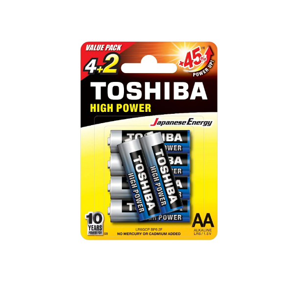 BATERIA TOSHIBA HIGH POWER LR6/AA 1,5V