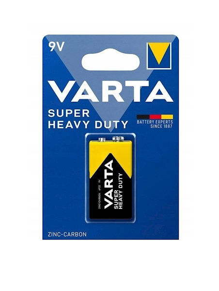 BATERIA VARTA 9V 6F22 SUPER HEAVY DUTY