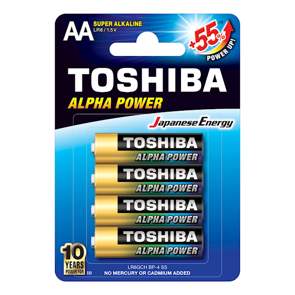 BATERIA TOSHIBA ALPHA POWER LR6/AA 1,5V
