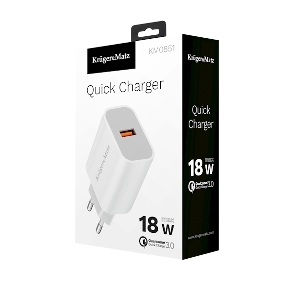 ŁADOWARKA SIECIOWA KRUGER&MATZ QUICK CHARGE KM0851