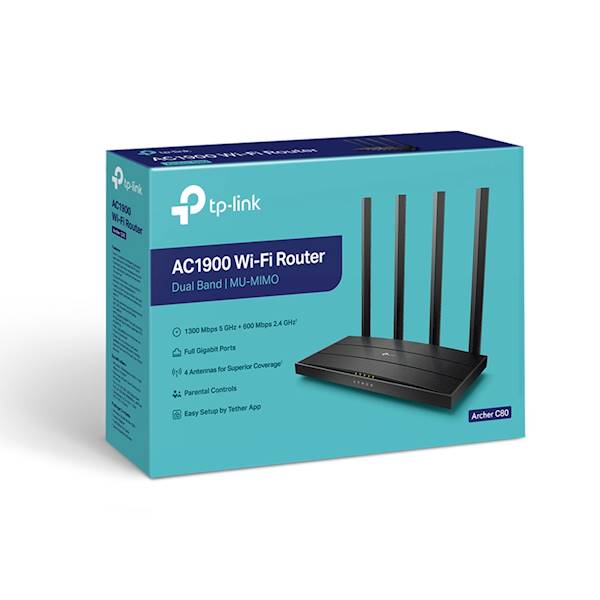ROUTER BEZPRZEWODOWY TP-LINK ARCHER C80 MU-MIMO AC