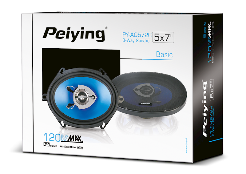 GŁOŚNIKI SAMOCHODOWE PEIYING 5x7" 120W PY-AQ572C
