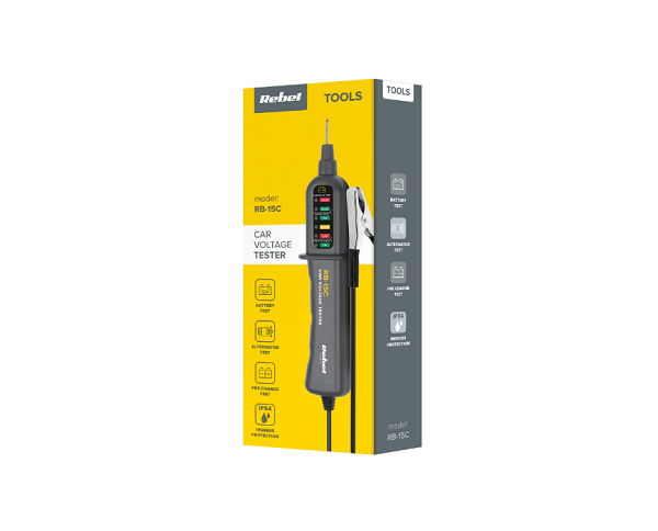 TESTER NAPIĘCIA SAMOCHODOWEGO REBEL RB-15C 