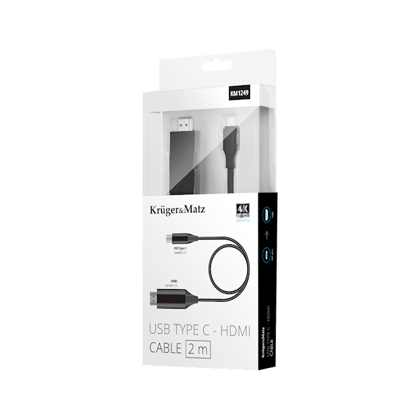 KABEL HDMI - USB TYP C 2M KRUGER&MATZ KM1249
